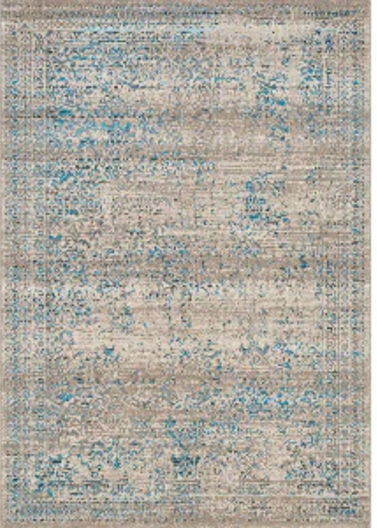 Persian Blue and Taupe Parlour Rug