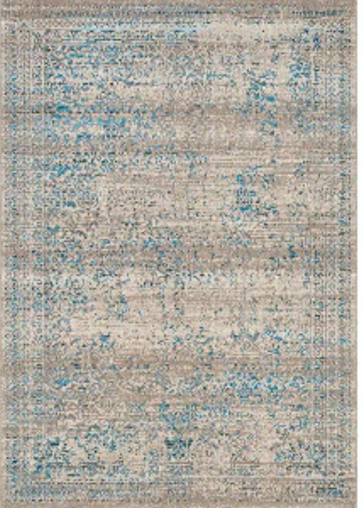 Persian Blue and Taupe Parlour Rug