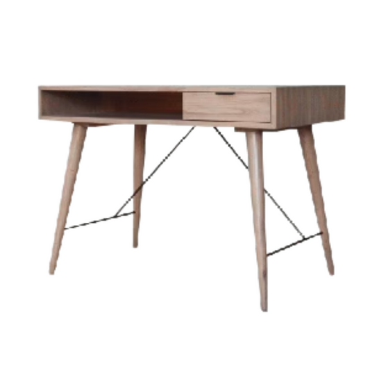 Desk - Walnut Grey Wash 1 Drawer - 42''