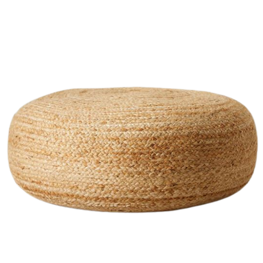 Rustic Braided Pouf