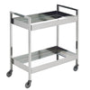 Bar cart - Dark Chrome Mirror Shelf 29"