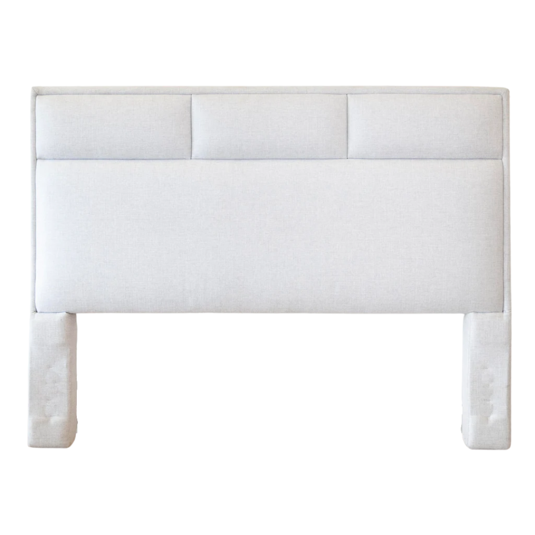 Headboard - Queen Grey Cream 3 Tuft Section