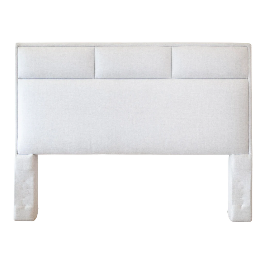 Headboard - Queen Grey Cream 3 Tuft Section