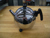 Tea Pot - Chrome Round Black Knob