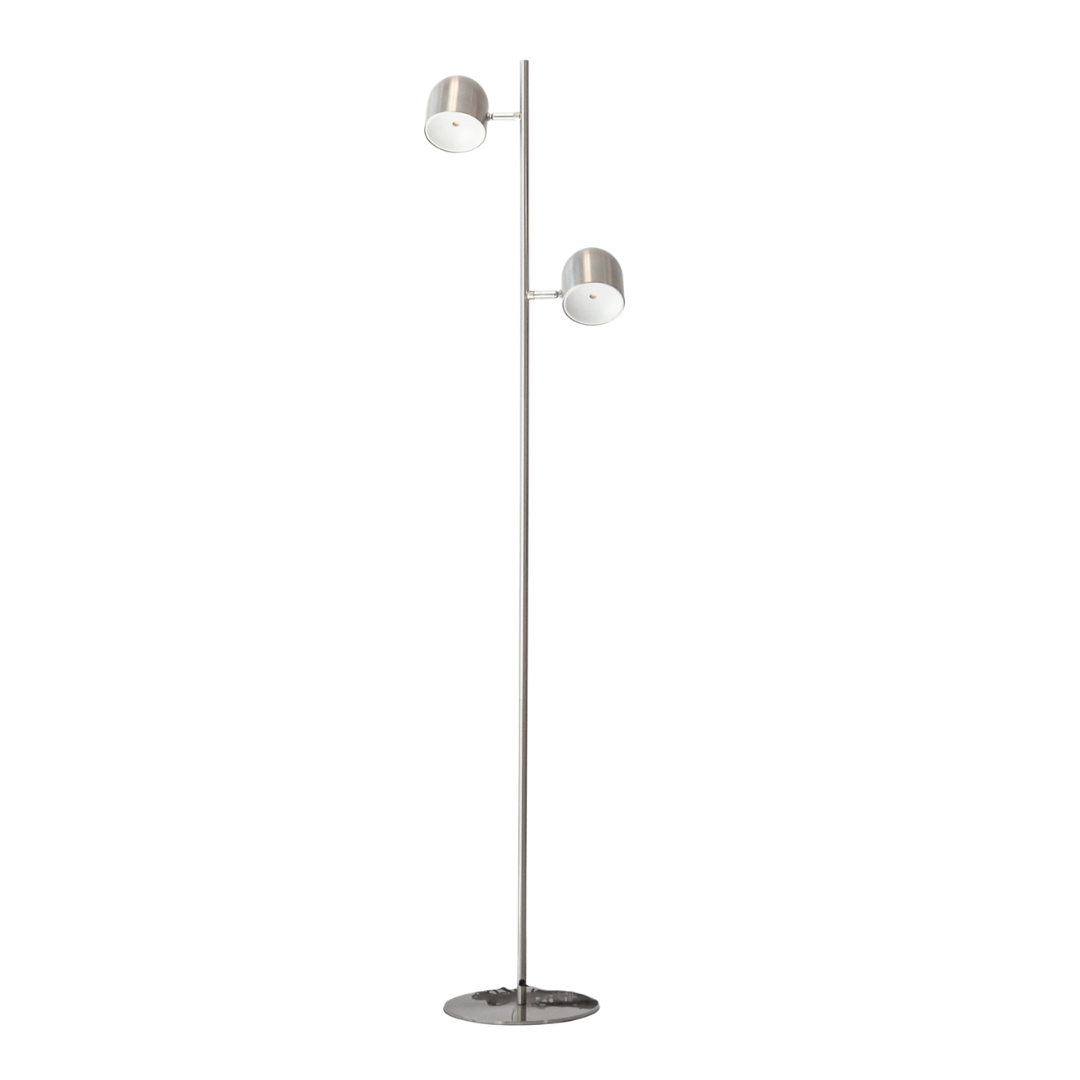 Floor Lamp - Stainless Steel 2 Light Adjustable