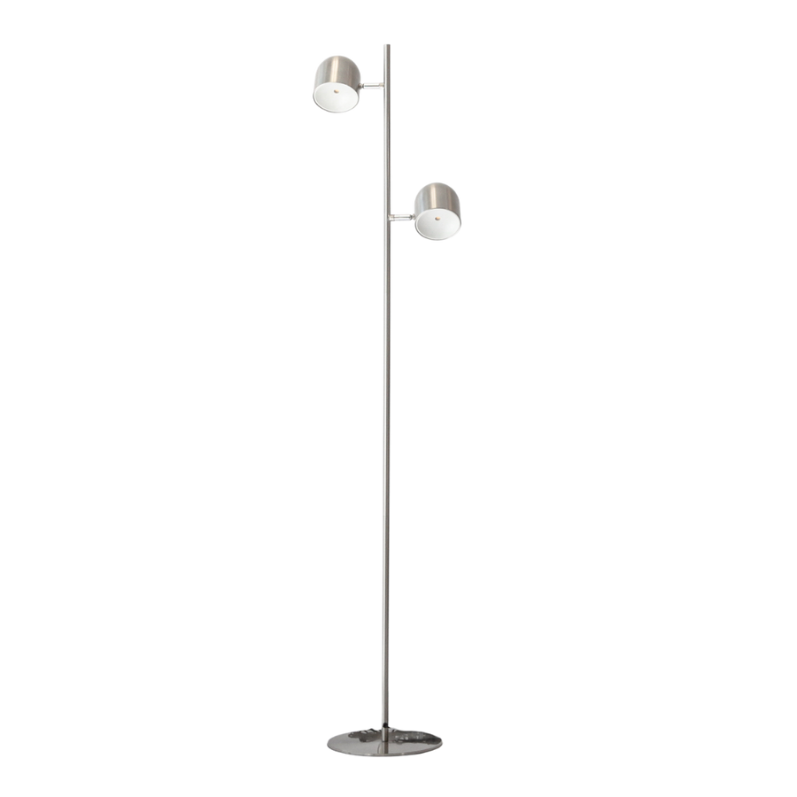 Floor Lamp - Stainless Steel 2 Light Adjustable