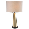 Table Lamp - Tapered Antique Gold Black Base