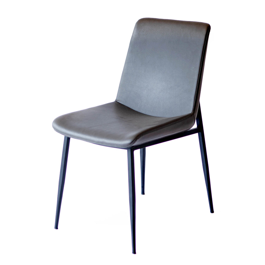 Sampson Warm Grey Leather w/ Black Frame