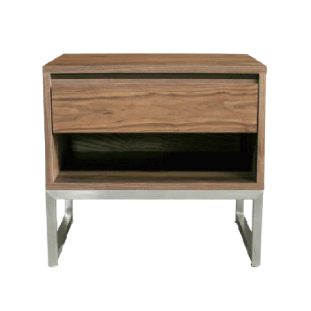 Nightstand - Annex Walnut Metal Legs