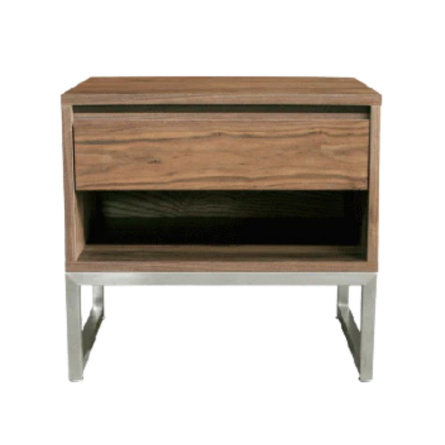 Nightstand - Annex Walnut Metal Legs