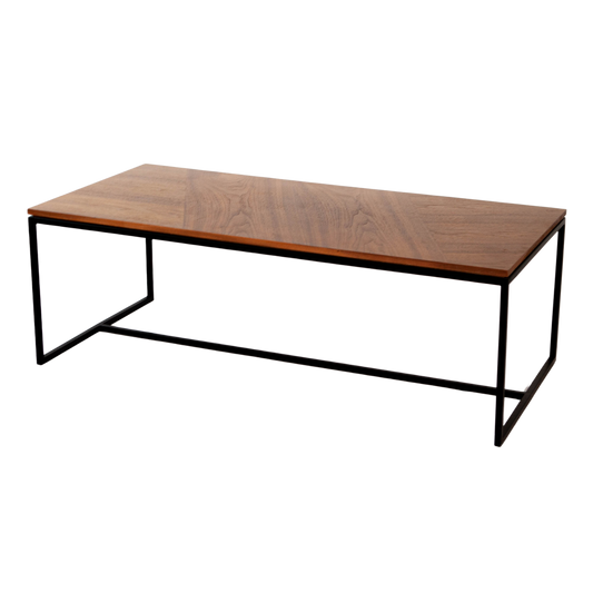 Coffee Table - Tobias Rectangle Walnut w/ Black Legs