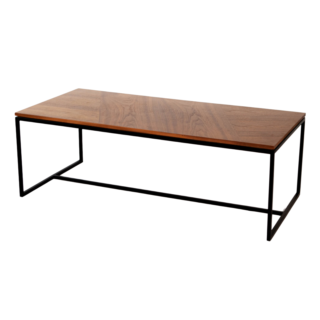 Coffee Table - Tobias Rectangle Walnut w/ Black Legs