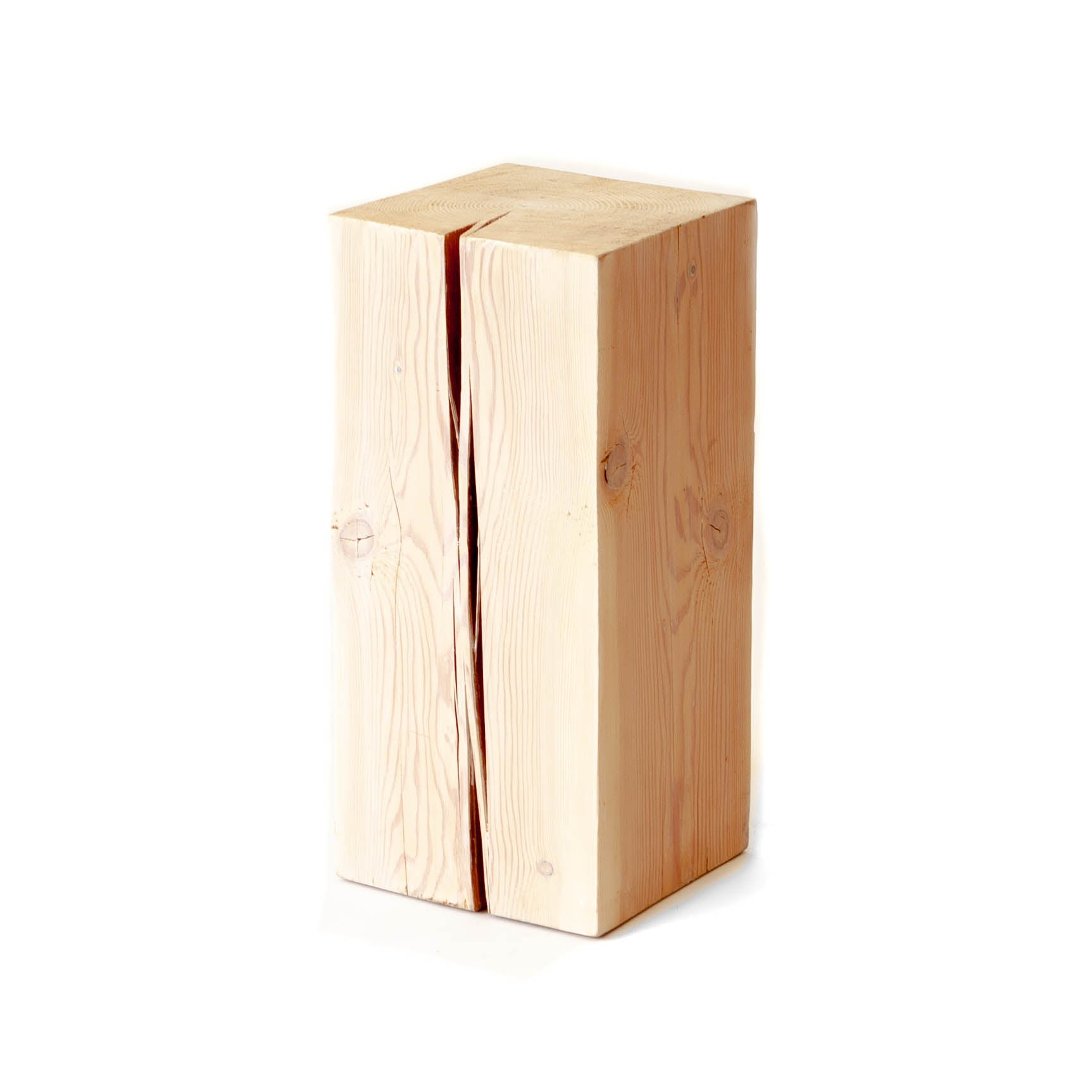 End Table - Wood Block White Wash