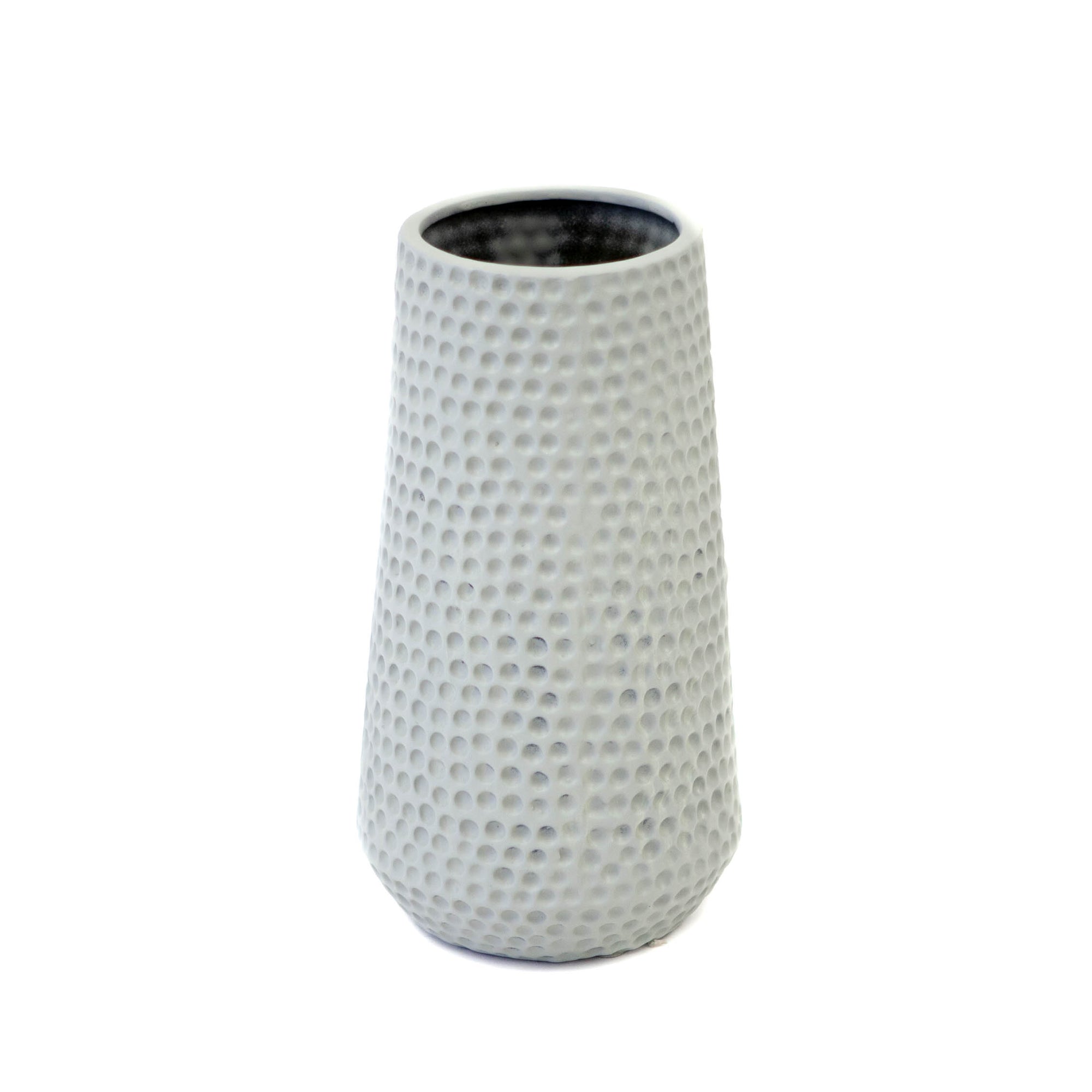 Small Dimpled Chrome Vase