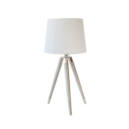 Table Lamp - Adjustable Tripod Brushed Chrome
