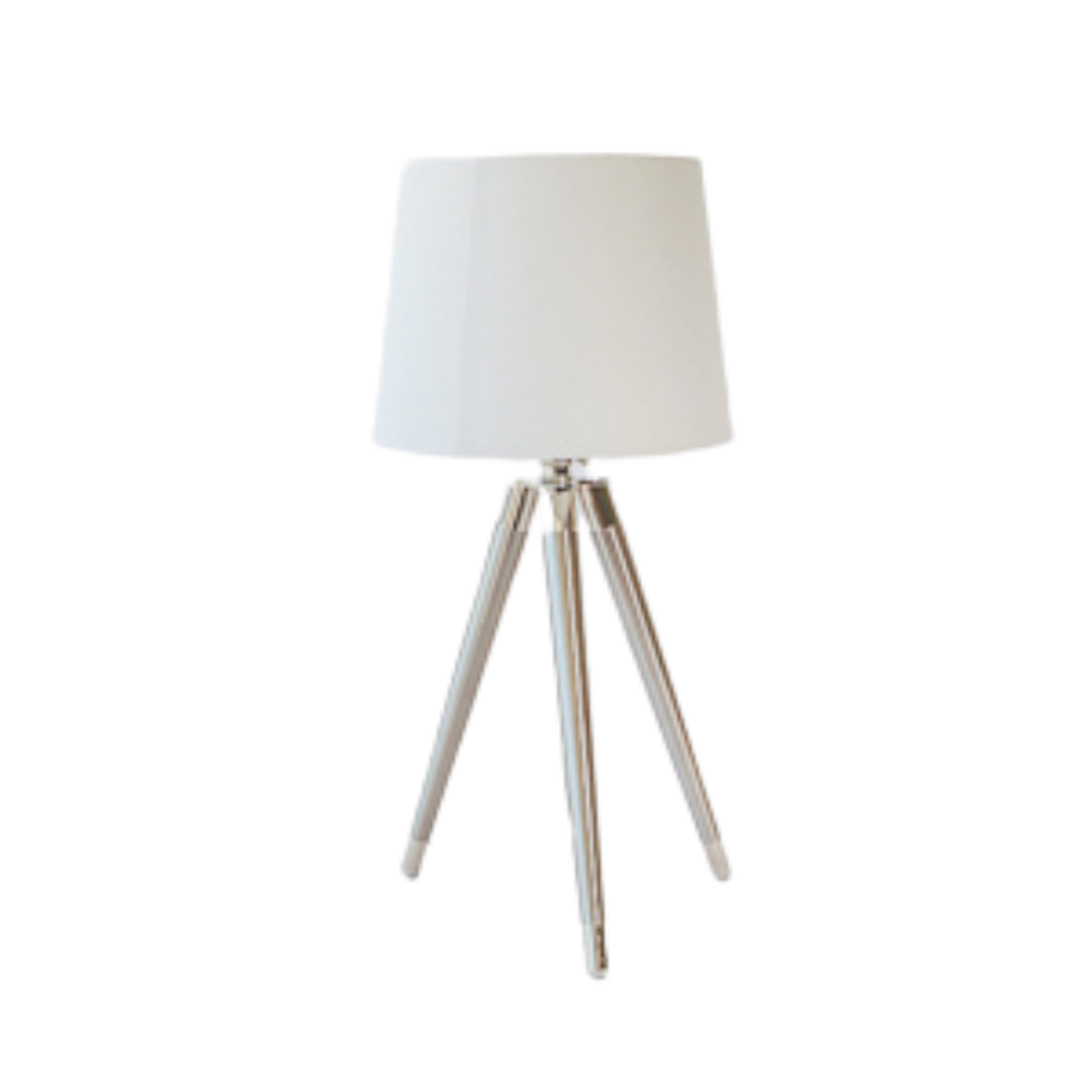 Table Lamp - Adjustable Tripod Brushed Chrome