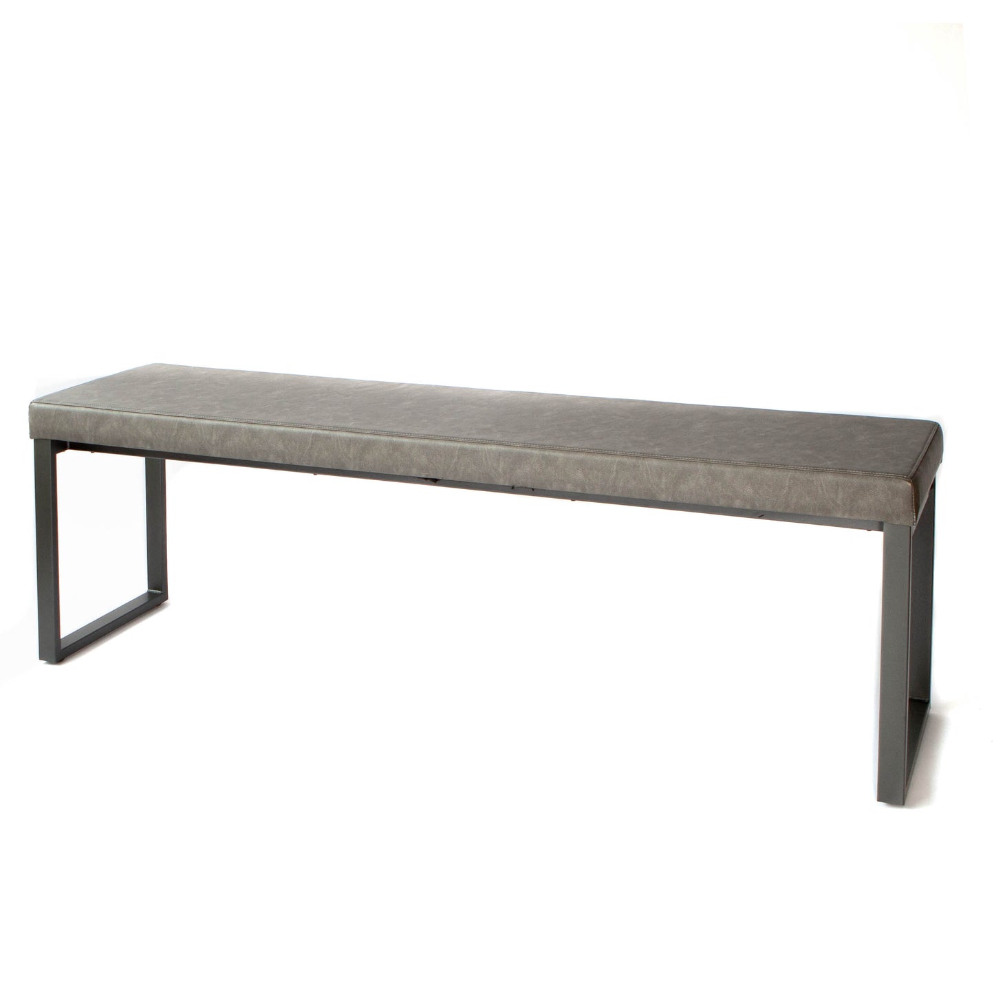 Bench - Taupe Metal Legs Short