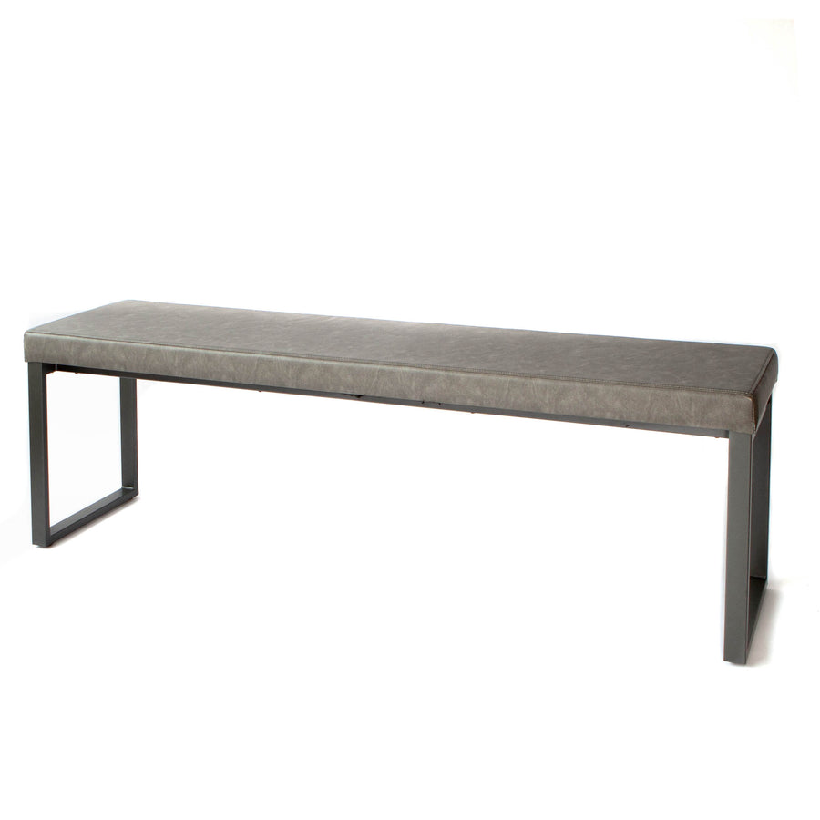 Bench - Taupe Metal Legs Short