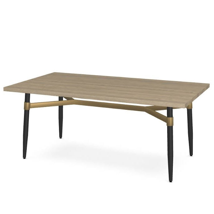 Wood Top w/ Black & Gold Legs - 84x40"