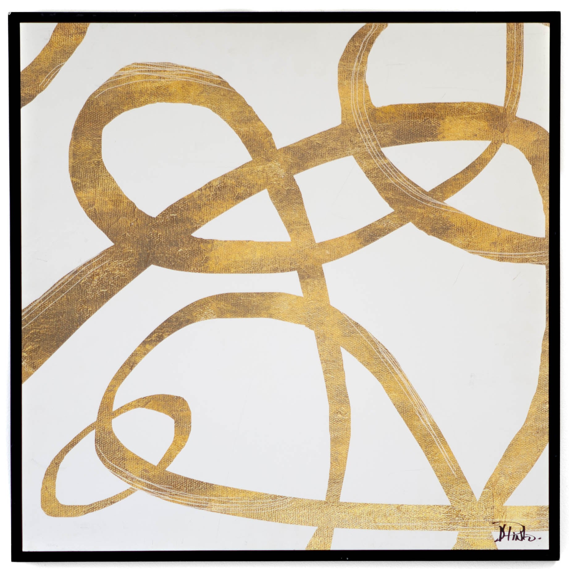 Art - Bright Golden Swirls Medium 28" X 28" CLEARED
