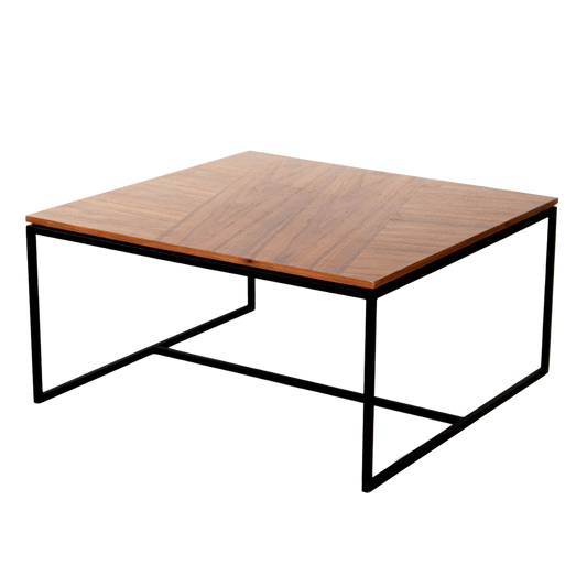 Coffee Table - Tobias Square Walnut w/ Black Legs
