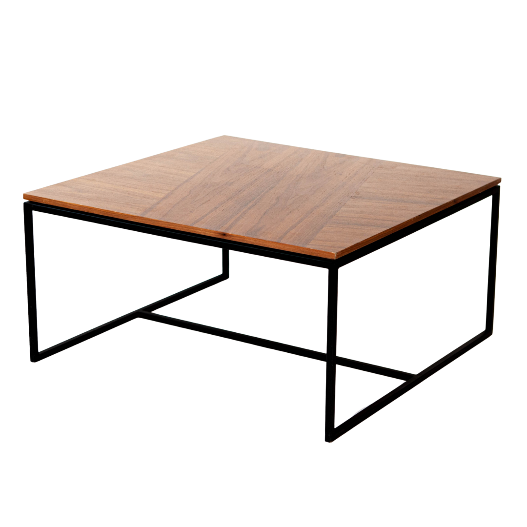 Coffee Table - Tobias Square Walnut w/ Black Legs