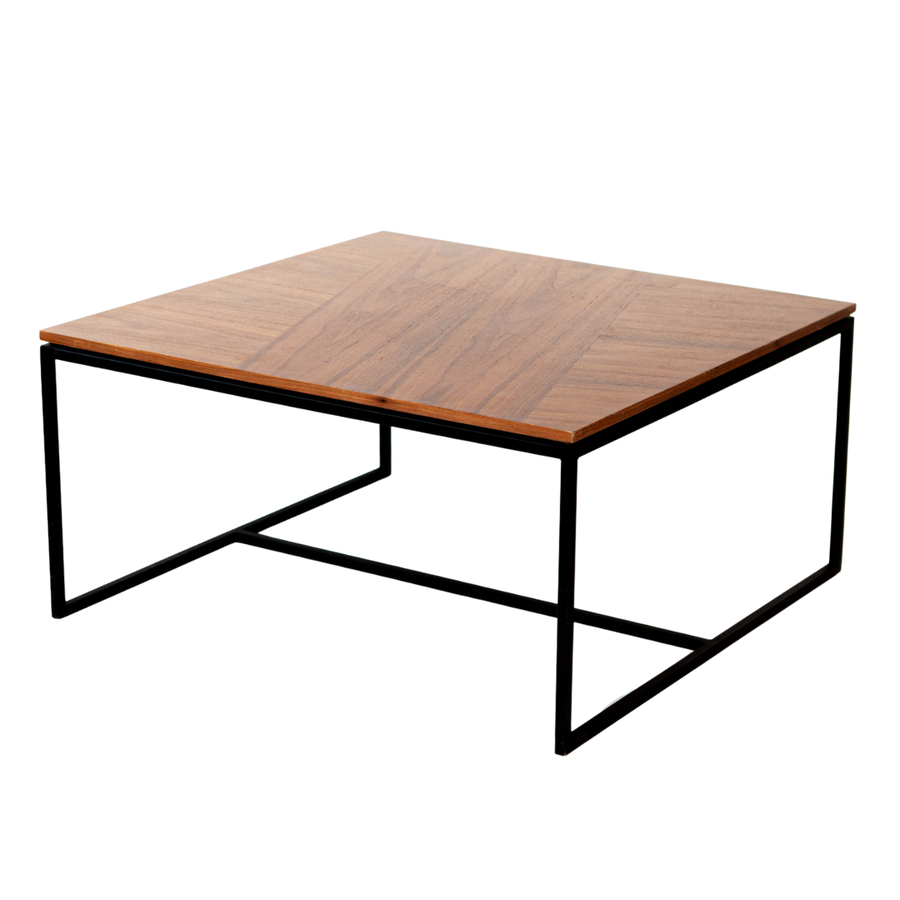 Coffee Table - Tobias Square Walnut w/ Black Legs