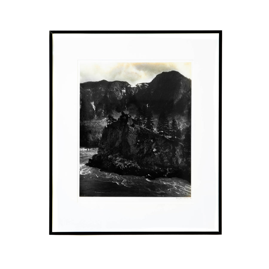Art - B&W Cliffs Wood Frame Medium 24" X 29" CLEARED