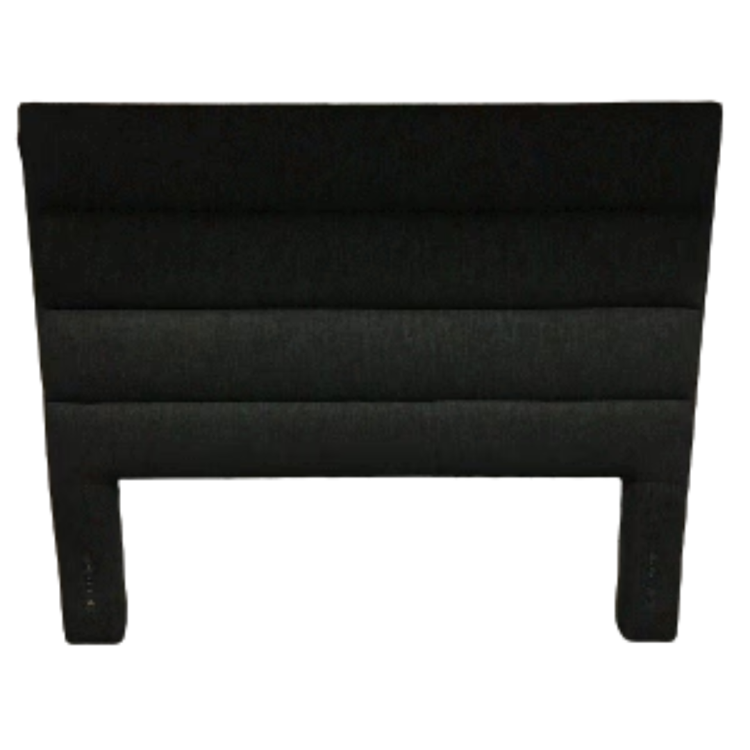 Headboard - Queen 4 Horizontal Sections Charcoal Grey