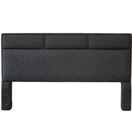 Headboard - King 3 Tuft Sections Charcoal Grey