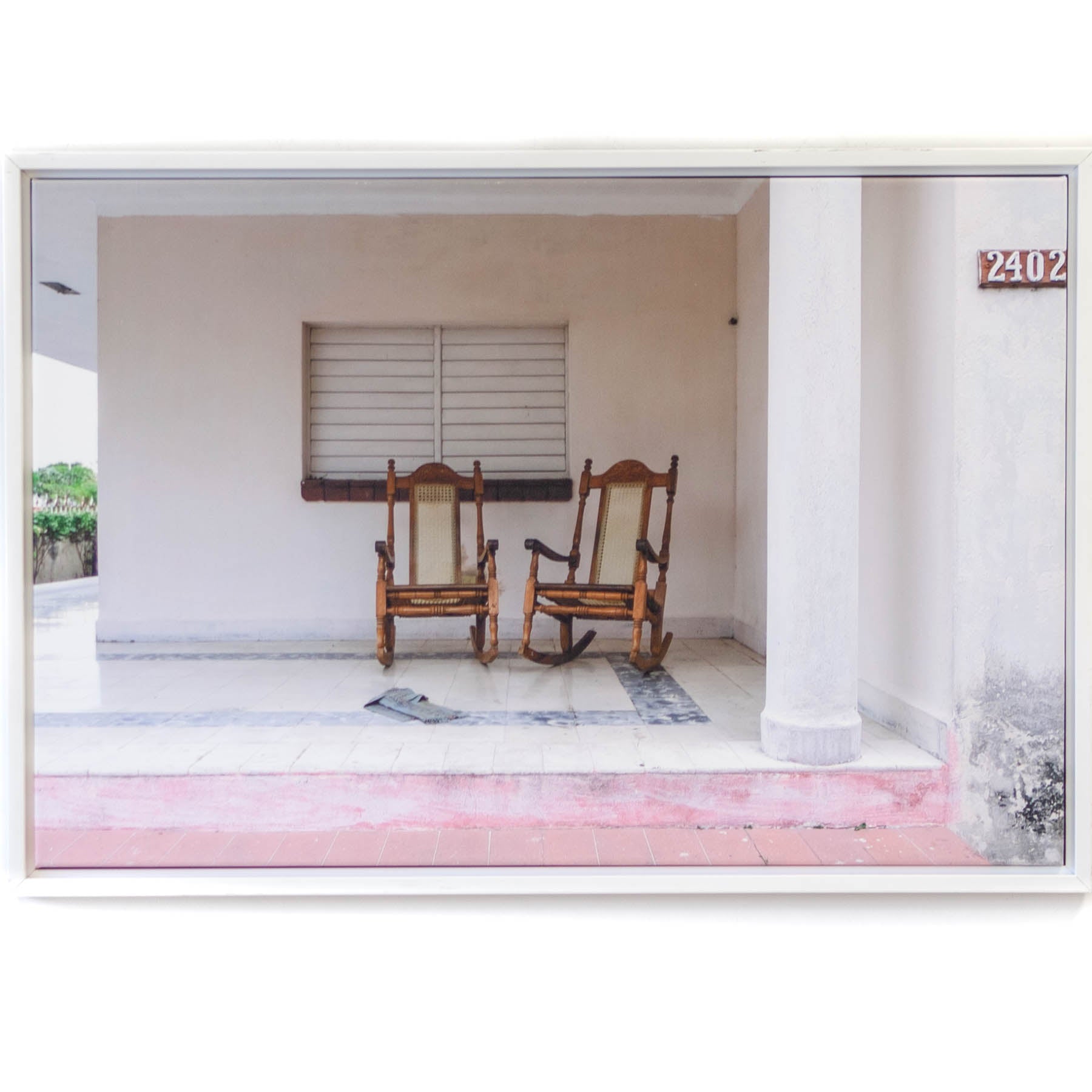 Art - Cuban Chairs White Frame Medium 40" X 28" CLEARED