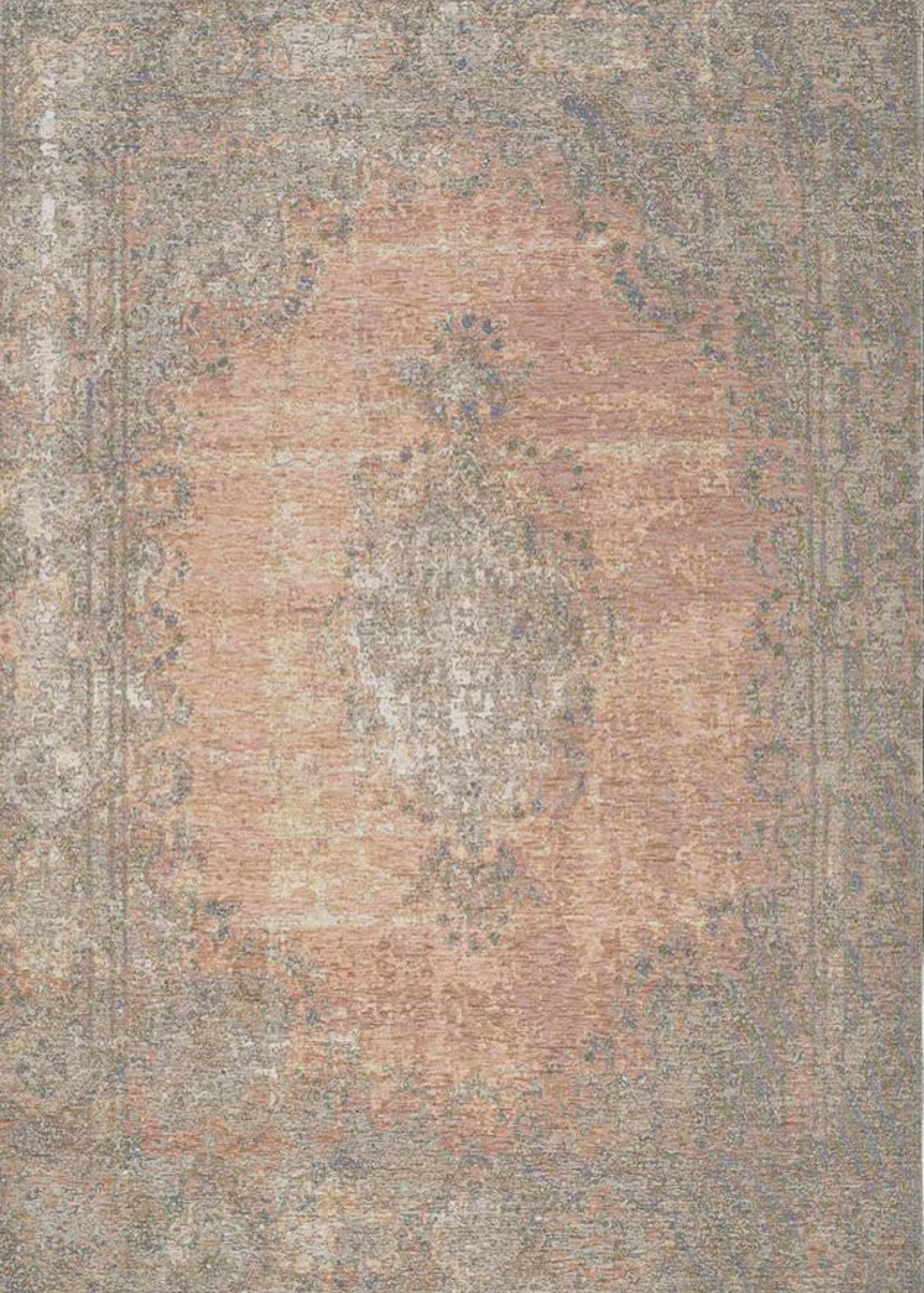 Faded Persian Rug in Pink