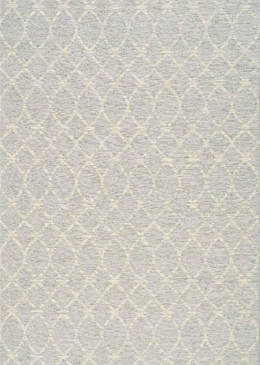Grey Geometric Flatweave Rug