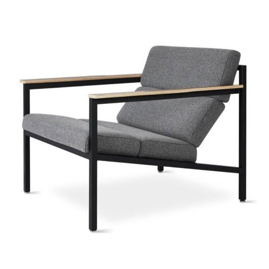 Accent Chair - Halifax Varsity Charcoal w/ Black Frame