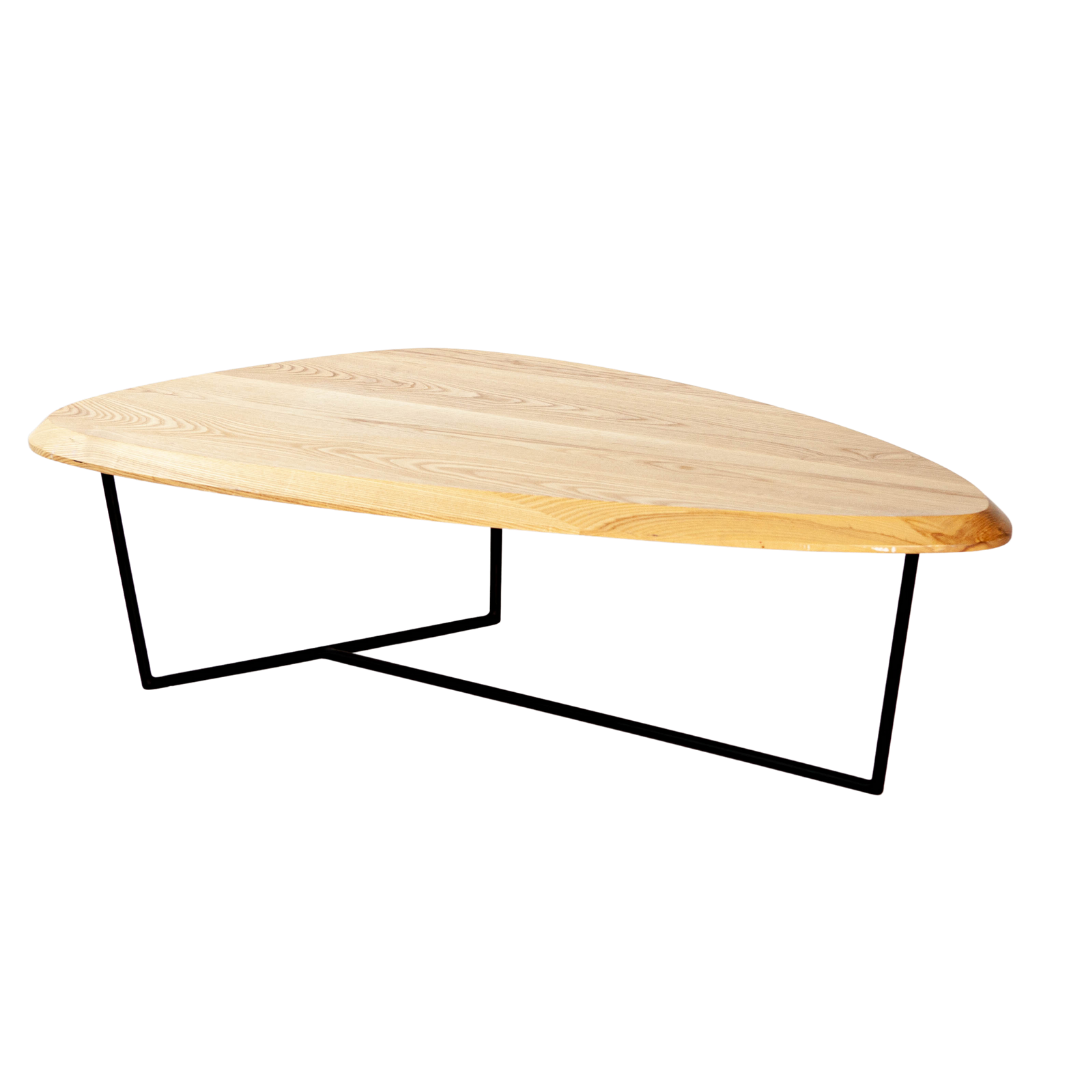 Hull Natural Ash Coffee Table w/ Black Legs