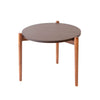 End Table - Round Leather Top