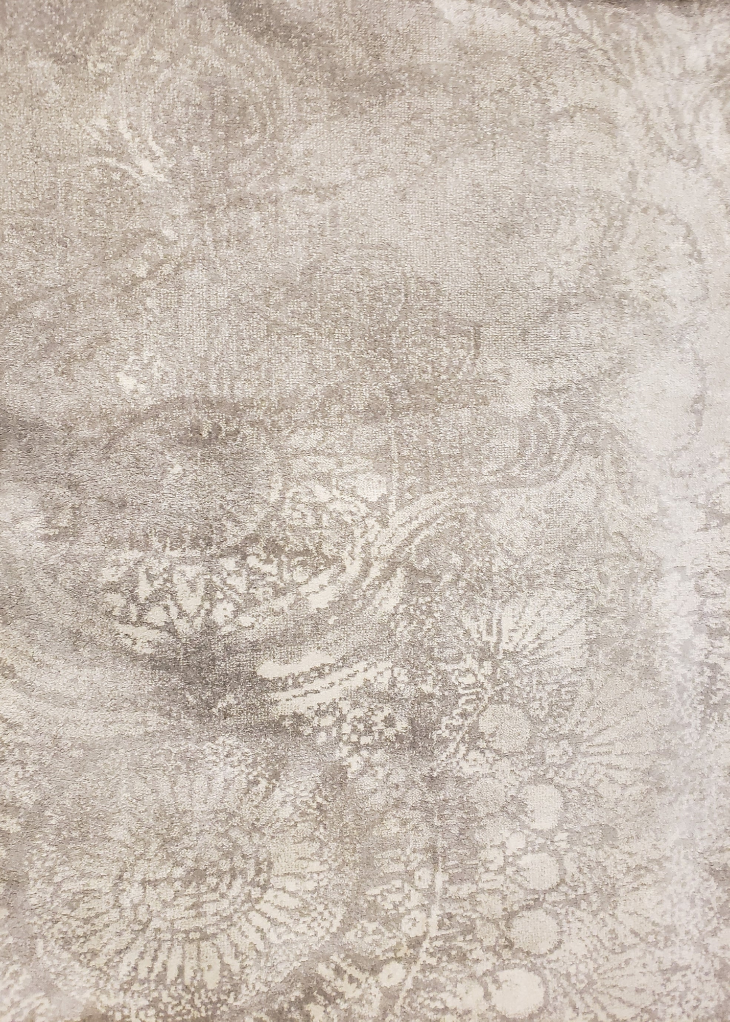 Cream & Grey Patterned Rug