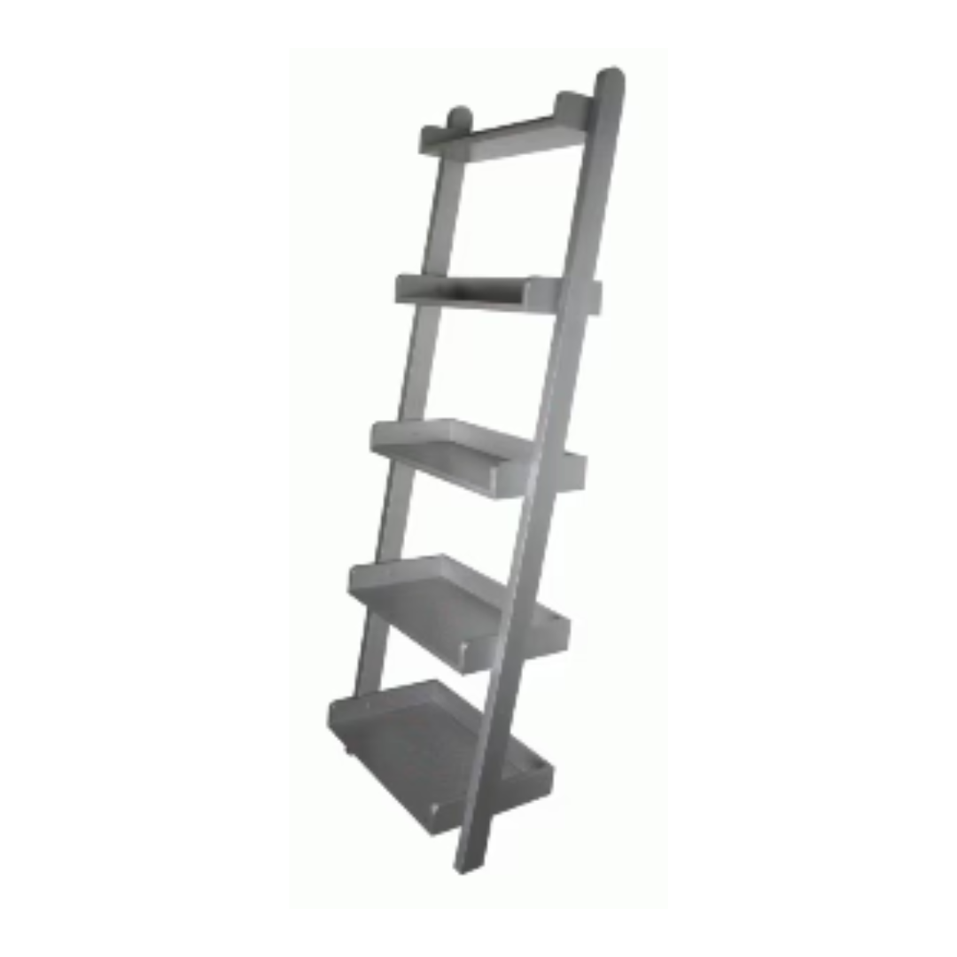 Bookshelf - Leaning Grey High Gloss