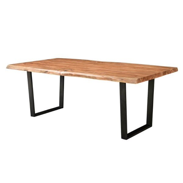 Live Edge w/ Black Metal Base - 35x63"