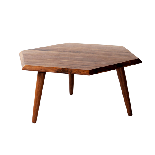 Coffee Table - Metric Hexagon Walnut