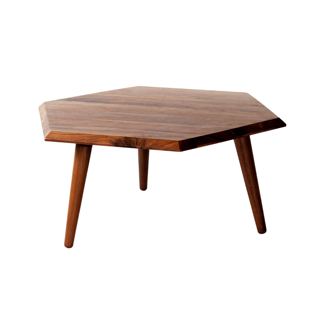 Coffee Table - Metric Hexagon Walnut