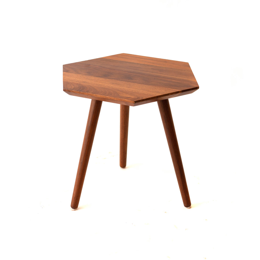 End Table - Metric Hexagon Walnut