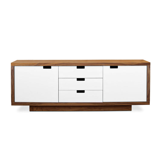 Media Stand - Wilson Walnut & White - 62"