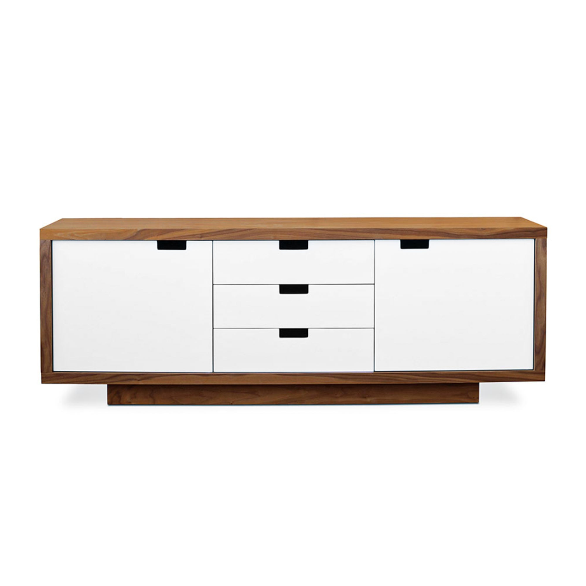 Media Stand - Wilson Walnut & White - 62"
