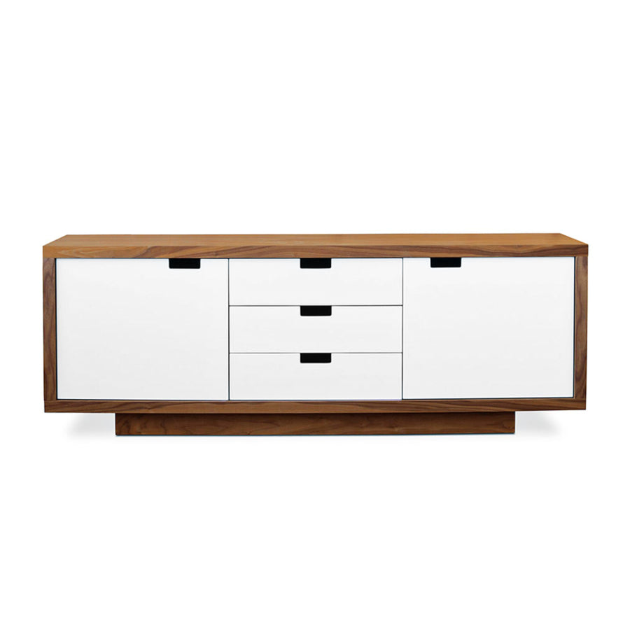 Media Stand - Wilson Walnut & White - 62"