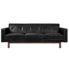 Sofa - Embassy Leather Black 84"