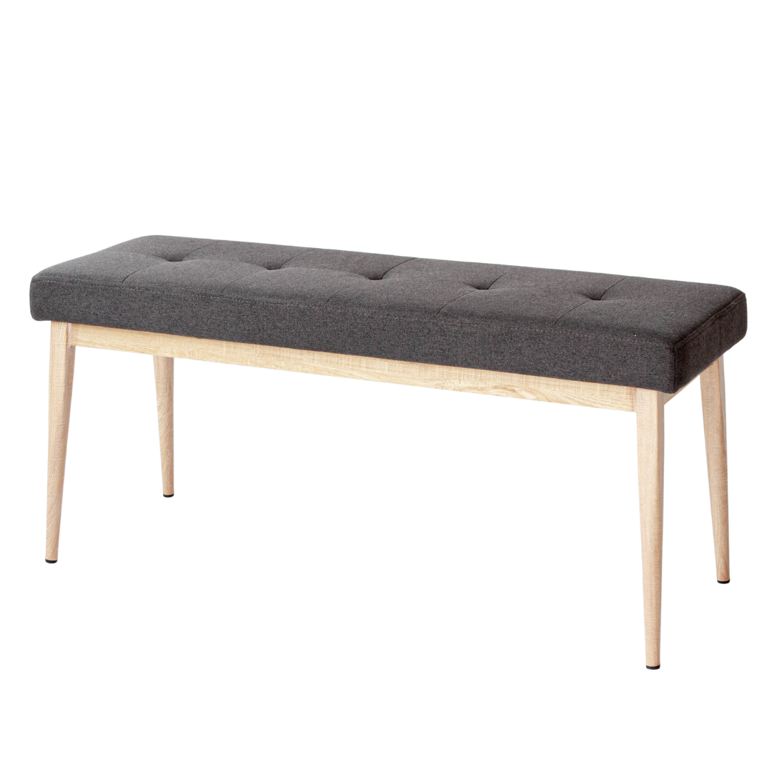 Bench - Carrie Grey w/ Oak Legs - 14x40