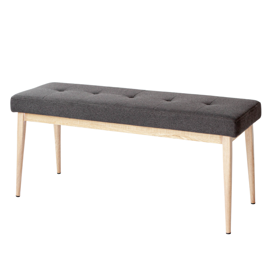 Bench - Carrie Grey w/ Oak Legs - 14x40
