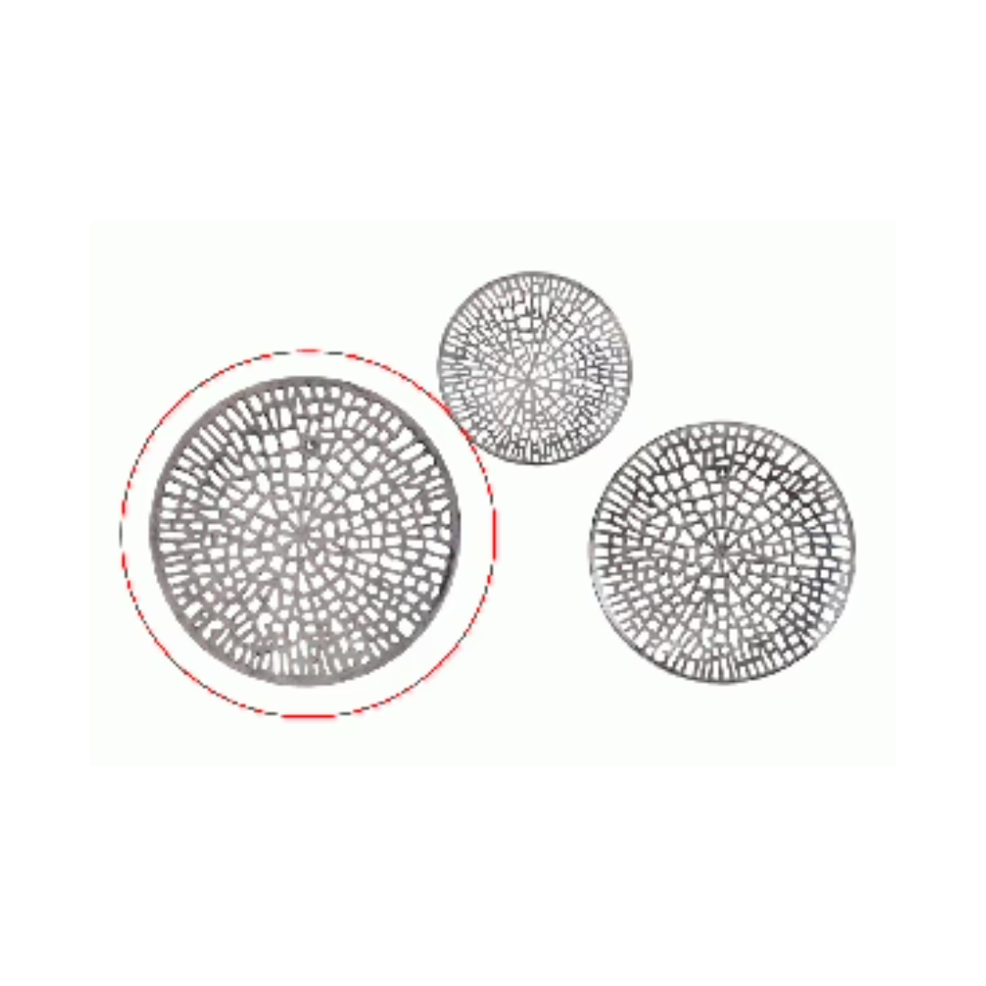 Wall Art - Large Round Web Silver