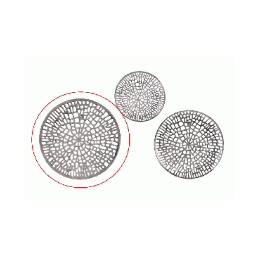 Wall Art - Large Round Web Silver